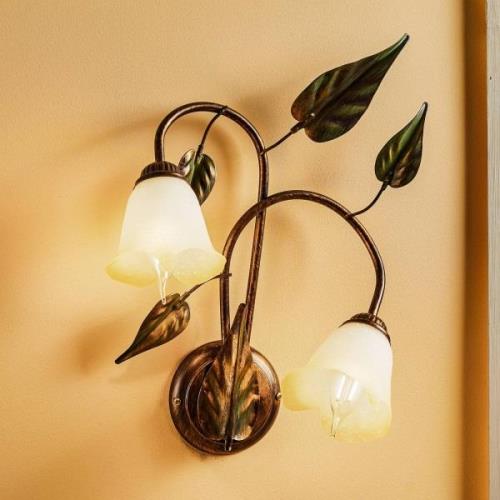 Wandlamp Miranda 2-lamps, brons