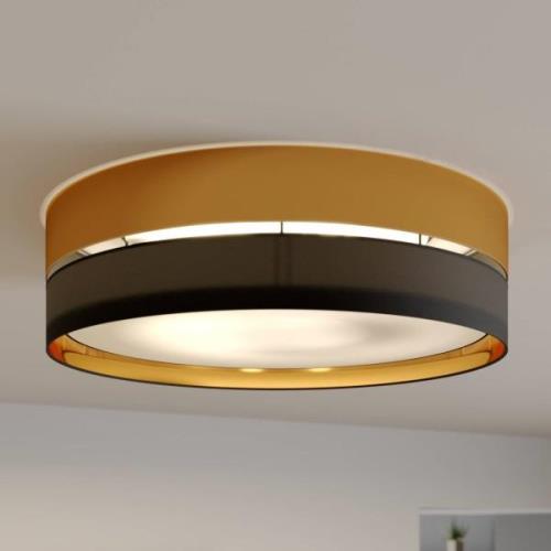 Hilton plafondlamp, zwart/goud, Ø 60cm