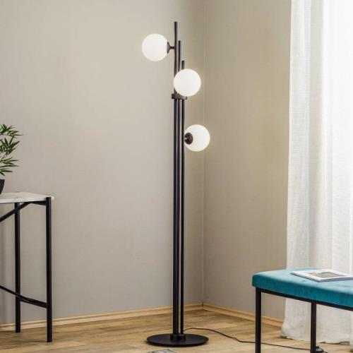 Vloerlamp 1073A1, 3-lamp, zwart