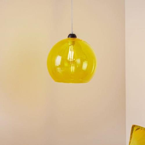 Hanglamp Colour, glazen kap geel