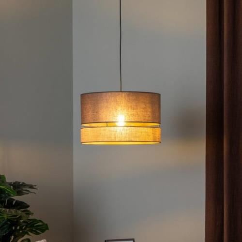 Euluna Levo hanglamp, Ø 40 cm, jute/aardbruin