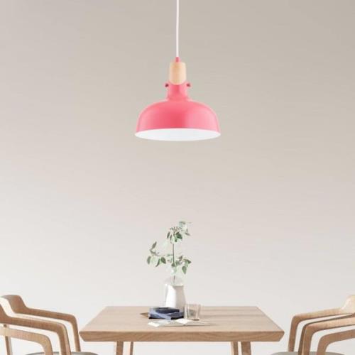 Solo Gem hanglamp, roze, Ø 23 cm, metaal