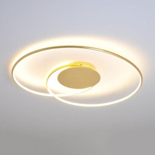 Lindby LED plafondlamp Joline, goudkleurig, 74 cm, metaal