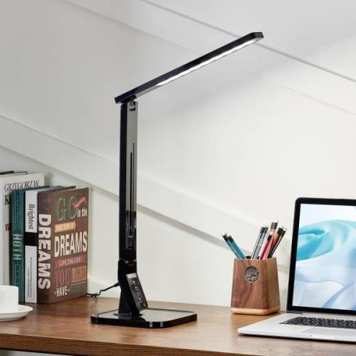 Zwarte LED bureaulamp Eleni