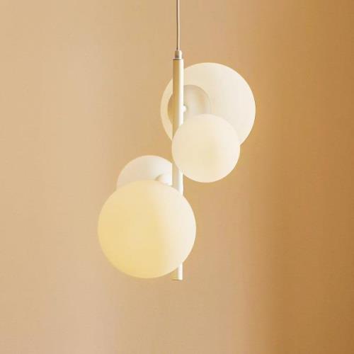 Hanglamp Bloom, 4-lamps, wit