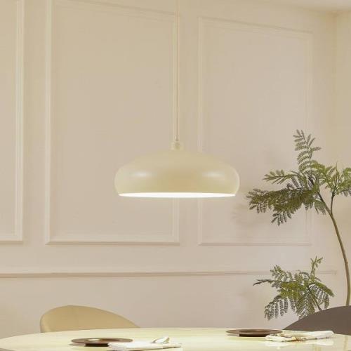 Lindby hanglamp Elover, beige, Ø 45 cm, ijzer