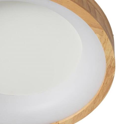 Lucande LED plafondlamp Samvel, Ø 40 cm, hout