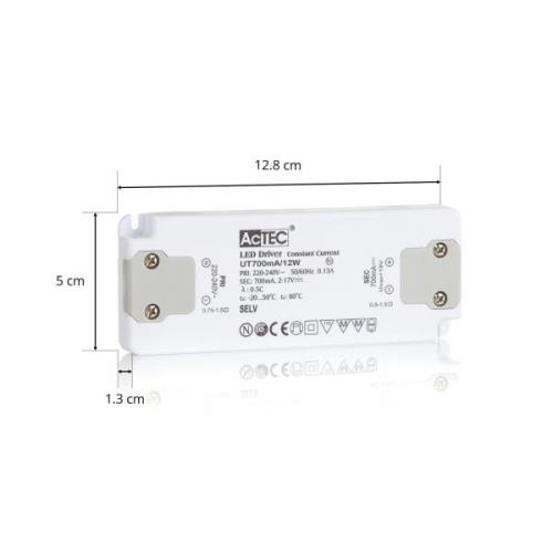 AcTEC Slim LED driver CC 700mA, 12W