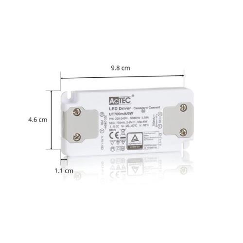 AcTEC Slim LED driver CC 700mA, 6W