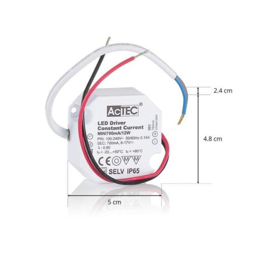 AcTEC Mini LED driver CC 700mA, 12W, IP65