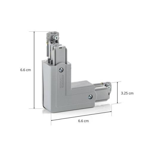 Hoekverbinder Noa aardedraad buiten, grijs