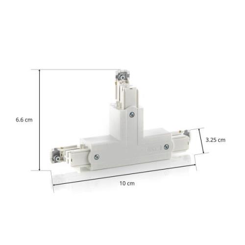 T-verbinder Noa aardedraad binnen rechts, wit