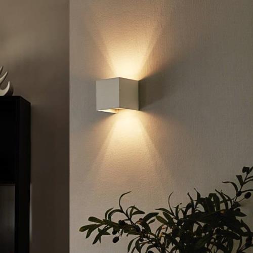 Wandlamp Arcchio Zuzana, hoekig, wit, G9, 9,7 cm breed