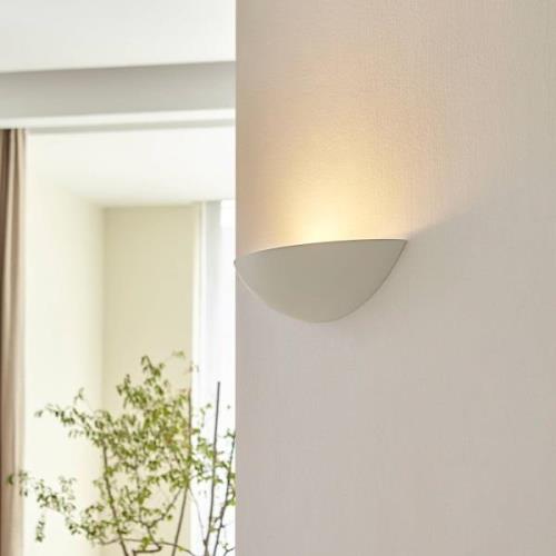 Schaalvormige gipsen wandlamp Guilia