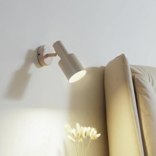 Lindby wandspot Ovelia, beige, ijzer, E27