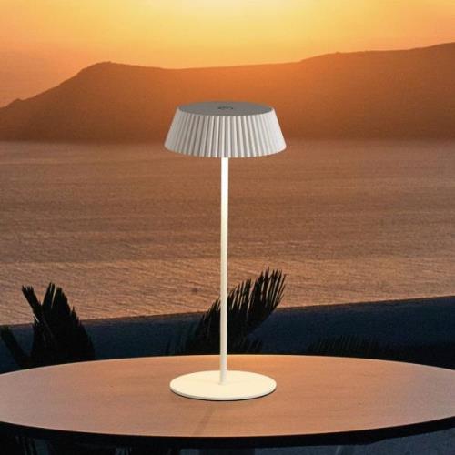 Relax LED tafellamp met voet, wit, op batterijen, IP54