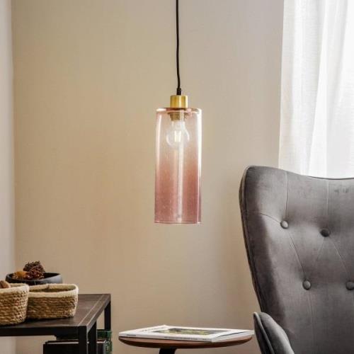 Hanglamp Sodaglas cilinder rosé Ø 12cm