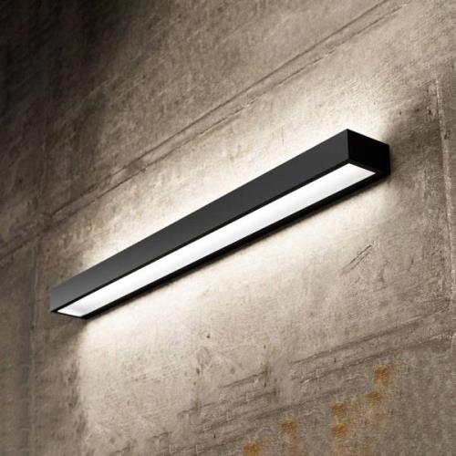 LED wandlamp Mera, breedte 80 cm, zwart, 4000K