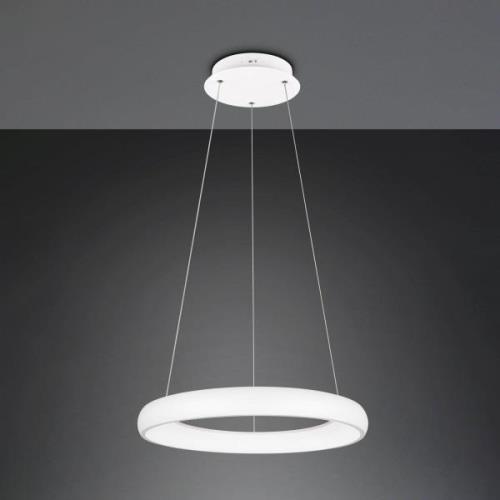 Hanglamp Cardona, Ø 62 cm, wit, CCT, metaal