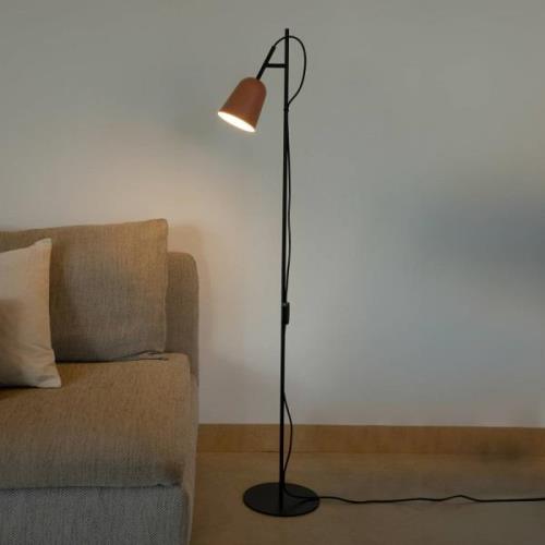 Studio vloerlamp, roze/zwart, staal, hoogte 132,5 cm