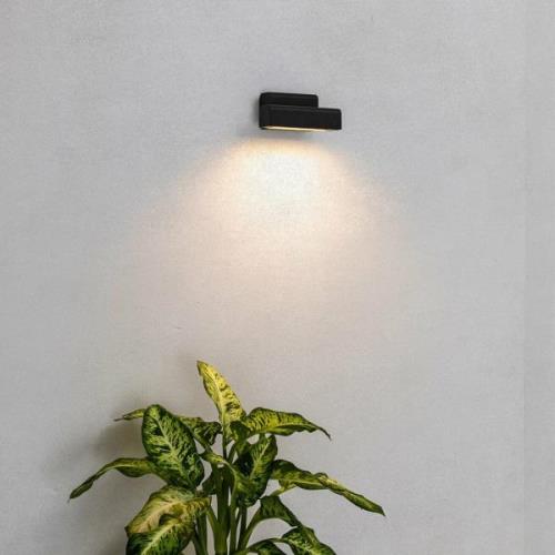 Balic LED buitenwandlamp, zwart, aluminium, breedte 15 cm