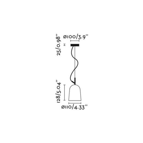 Studio hanglamp, Ø 11 cm, roze/zwart, staal