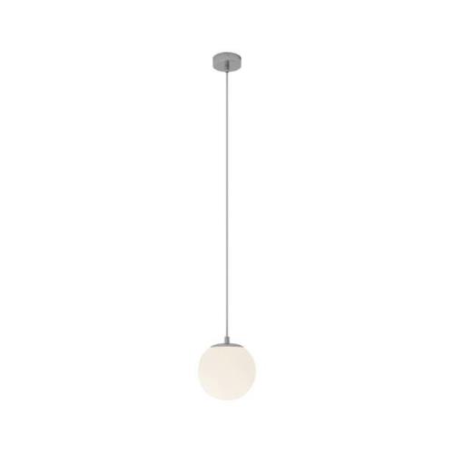 Lucande hanglamp Bidolo, chroomkleurig, glas, Ø 15 cm, IP44