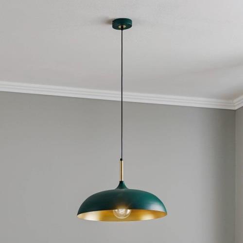 Hanglamp Lincoln, groen/goud