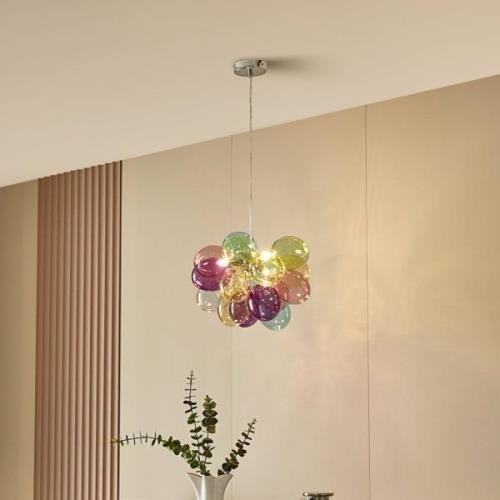 Lucande hanglamp Diborah, gekleurd, glas, Ø 40 cm, G9