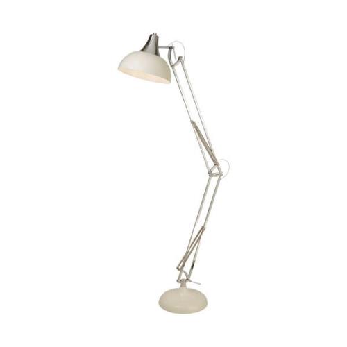 Vloerlamp Goliath, crème, metaal, E27, 170 cm, verstelbaar