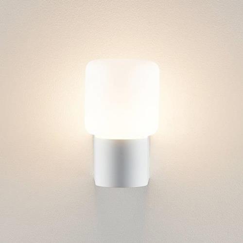 Molto Luce Lanu Flat buitenwandlamp, wit, aluminium/glas