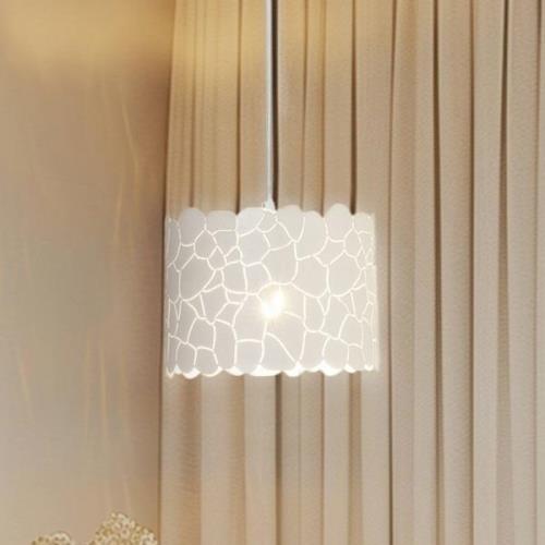 Lindby hanglamp Aralena, wit, metaal, Ø 26 cm