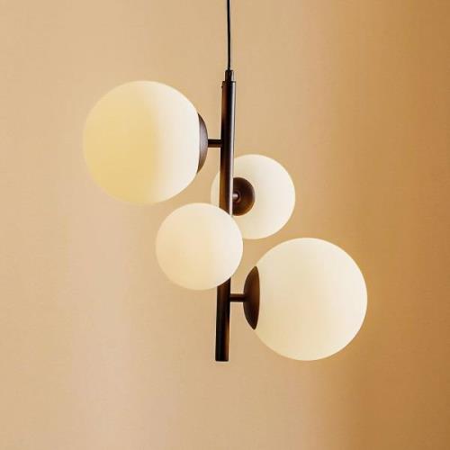 Hanglamp Bloom, 4-lamps, zwart