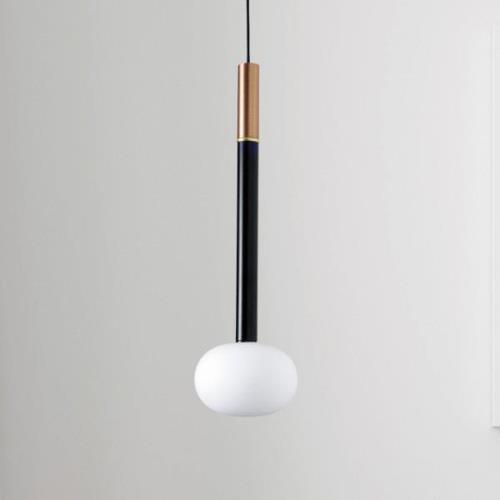 Hanglamp Mose, koper, kaphoogte 48 cm, 1-lamp, glas