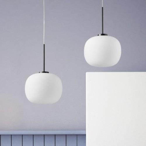 Bombo hanglamp, 2-lamps, wit, glas, gedecentraliseerd