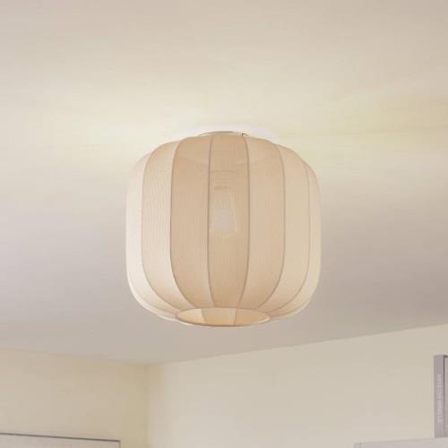 Lindby Helin plafondlamp, beige, stof, Ø 35 cm