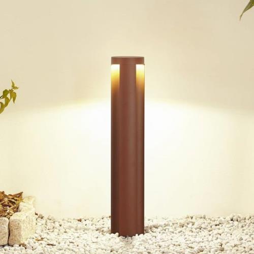 Lucande LED tuinpadverlichting Raiku, roestkleurig, aluminium, 65 cm