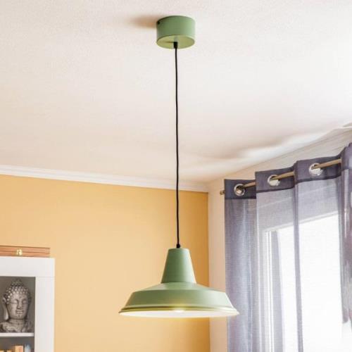 Hanglamp Class van metaal, groen/wit