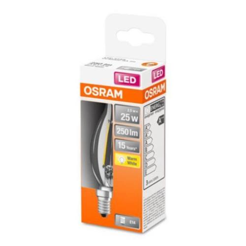 OSRAM Classic B LED lamp E14 2,5W 2.700K windstoot