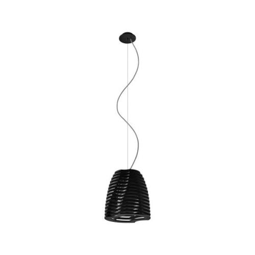 Twist hanglamp, beuken, zwart, 150 cm