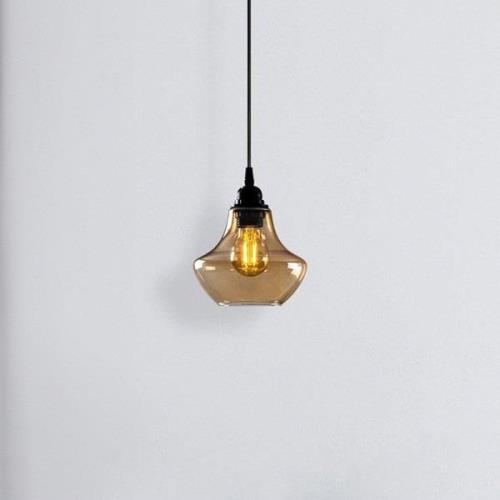 Hanglamp Goud 050, goud-transparant, glas, Ø 17 cm