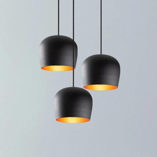 Hanglamp Berceste N-1413, zwart, metaal 3-lamps rond