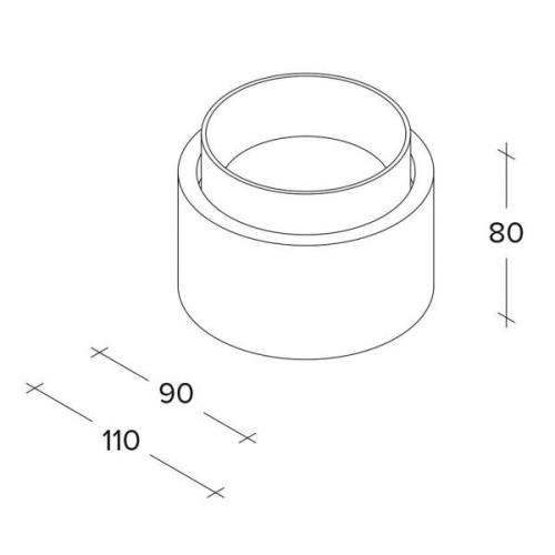 Syme plafondlamp, wit, rond, Ø 11 cm, gips, GX53