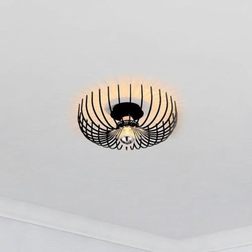 Aspendos N-641 plafondlamp, zwart, metaal, Ø 36 cm