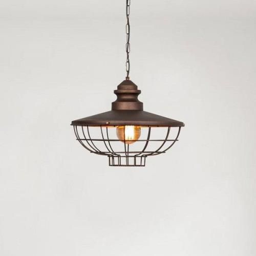 Sivani Tel MR-635 hanglamp, donkerbruin, metaal, Ø 44 cm