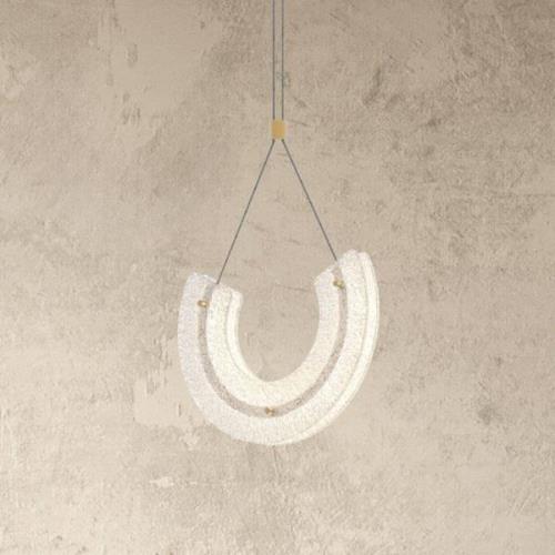 Hanglamp 23030, 1-lamp, 3.000 K, glas, goudkleurig