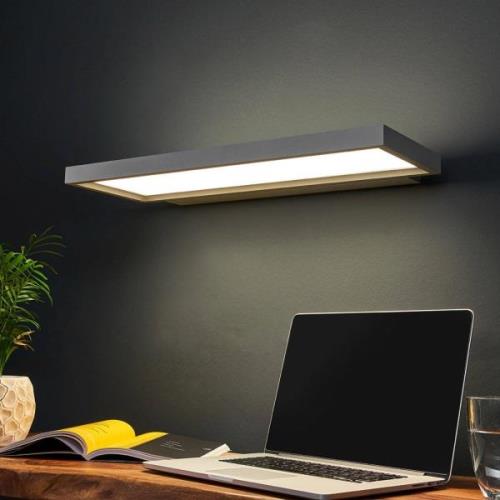 LED-kantoor-wandlamp Rick, grijs, universeel wit