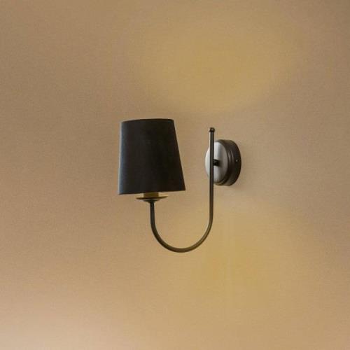 Wandlamp Bona, 1-lamp, zwart