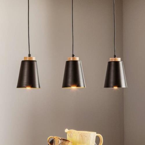 Hanglamp Bolero 3, 3-lamps, zwart