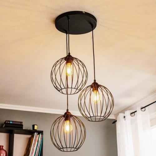 Hanglamp Cumera, 3-lamps, rond